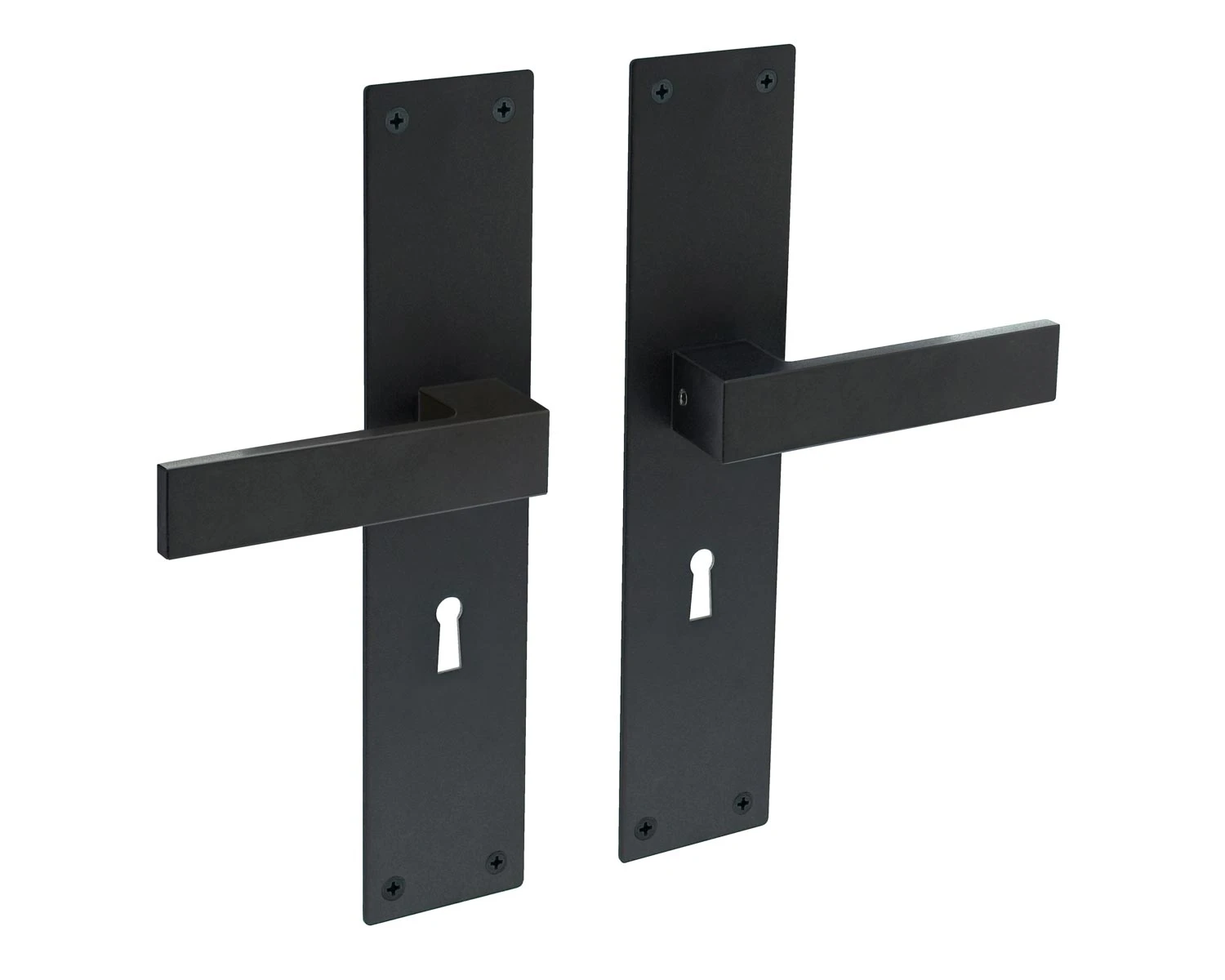 Intersteel Deurkruk Amsterdam Met Schild 250x55x2mm Sleutelgat 56mm Zwart 1 Intersteel Deurkruk Amsterdam Met Schild 250x55x2mm Sleutelgat 56mm Zwart