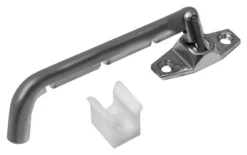 Verstelbare Kierstandhouder Met Veiligheidssluiting Incl. Sluithaken (type SH 881B En SH 882B) / Voor Naar Buitendraaiende Deuren En Ramen / Staal Zilvergrijs