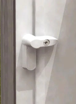 SecuMax Raamgrendel Met Slot En Sleutel Wit