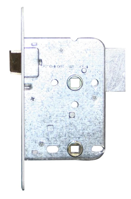 WC-badkamerslot / Doornmaat 50mm / Ronde Voorplaat Wit / Inclusief Rechthoekige Sluitplaat 1 WC-badkamerslot / Doornmaat 50mm / Ronde Voorplaat Wit / Inclusief Rechthoekige Sluitplaat