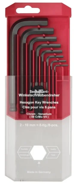 Hafu Inbussleutelset Kogelkop Casette 2-10 Mm 8-Delig