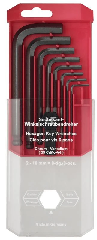 Hafu Inbussleutelset Kogelkop Casette 2-10 Mm 8-Delig 1 Hafu Inbussleutelset Kogelkop Casette 2-10 Mm 8-Delig