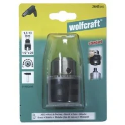 Wolfcraft Tandkrans Boorhouder Zwart 1/2"x20UNF