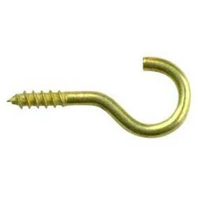 Gebu Schroefhaak Vermessingd 60 Mm - 100 Stuks 1 Gebu Schroefhaak Vermessingd 60 Mm - 100 Stuks