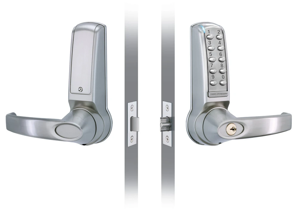 DX Codelocks Codeslot Elektronisch Zamac RVS Met Nachtschoot & Vastzetter 1 DX Codelocks Codeslot Elektronisch Zamac RVS Met Nachtschoot & Vastzetter