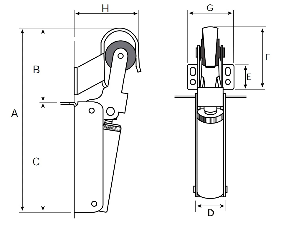DX Deurvanger Zwaarte 3 Zilvergrijs 2 DX Deurvanger Zwaarte 3 Zilvergrijs - Afbeelding 2