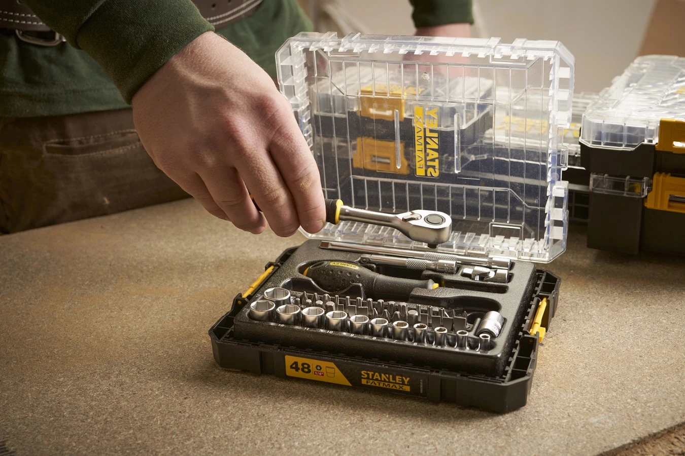 Stanley FatMax 1/4" Dopsleutelset (48 Delig) 6 Stanley FatMax 1/4" Dopsleutelset (48 Delig) - Afbeelding 6