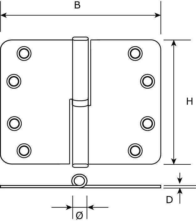 Kogelstiftpaumelle Kantelaaf Ronde Hoeken 150x89 Mm SKG***® RVS Geborsteld Rechts 2 Kogelstiftpaumelle Kantelaaf Ronde Hoeken 150x89 Mm SKG***® RVS Geborsteld Rechts - Afbeelding 2