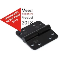 Dulimex SKG Kogelstiftpaumelles Ronde Hoeken Links Zwart 89 X 89 Mm