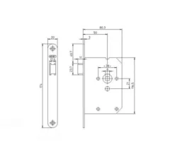 Nemef Loopdeurslot 1255/2 -Stanley Verkoopwinkel Nemef20Loopslot20Standaard201255