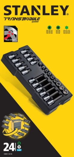 Stanley Transmodule Torx Bitset 1/2" 6-kant 24-delig -Stanley Verkoopwinkel STMT1 74176 P1 resized 1500 1500 300 rgb jpg
