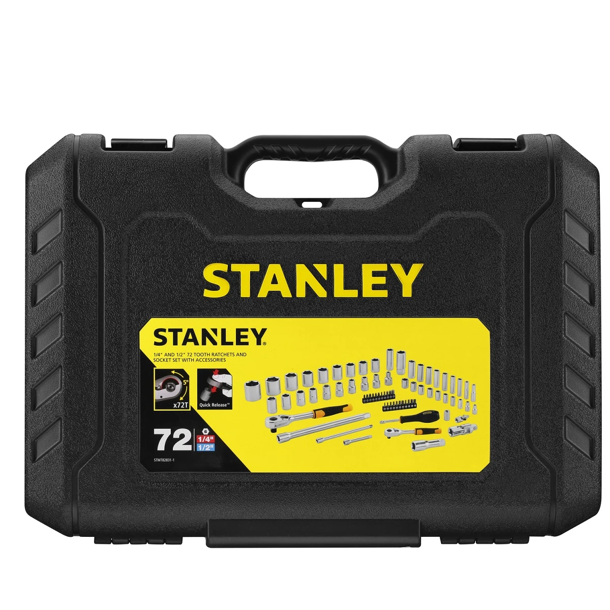Stanley 1/4"+1/2" Doppenset (72 Delig) 13 Stanley 1/4"+1/2" Doppenset (72 Delig) - Afbeelding 13