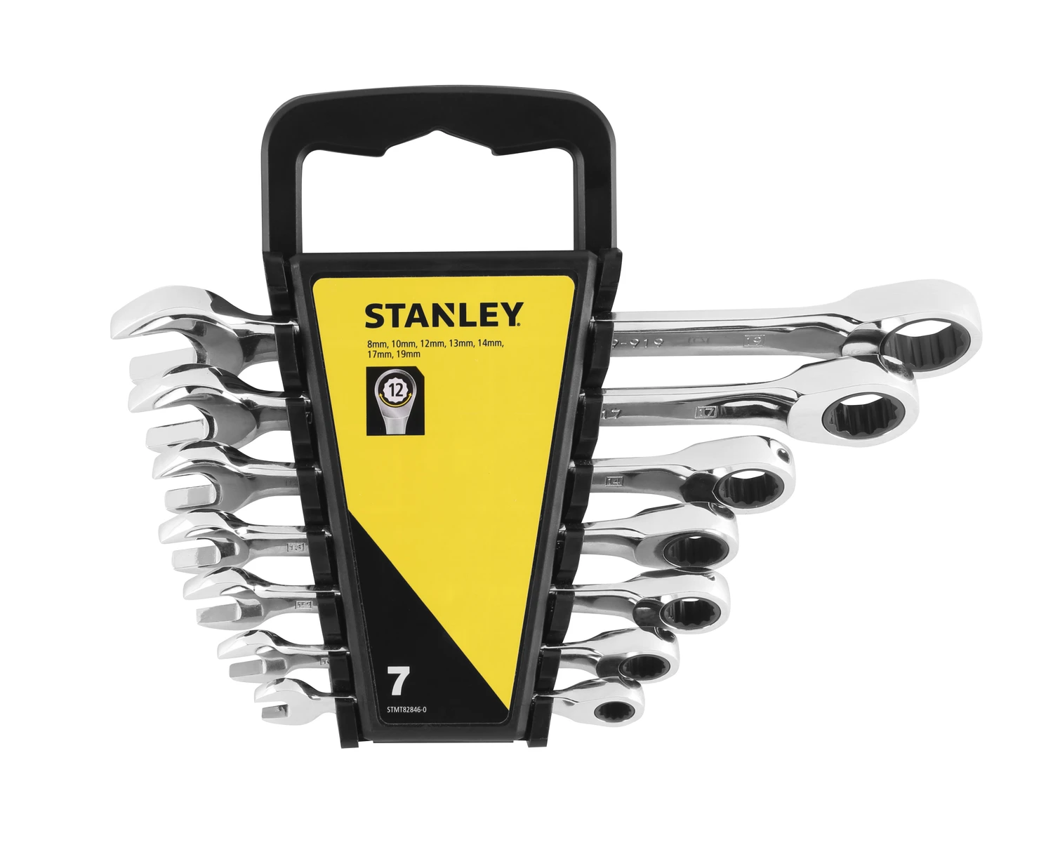 Stanley Ratel Ringsteeksleutelset 7 Delig 8 T/m 19 Mm 2 Stanley Ratel Ringsteeksleutelset 7 Delig 8 T/m 19 Mm - Afbeelding 2