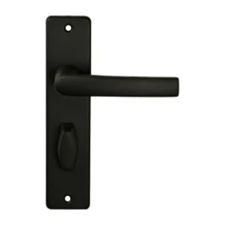 Haxo Deurgreep Set Mat Zwart Met WC-badkamerslot | Deurbeslag 14 Haxo Deurgreep Set Mat Zwart Met WC-badkamerslot | Deurbeslag -Stanley Verkoopwinkel klink1 1M scaled